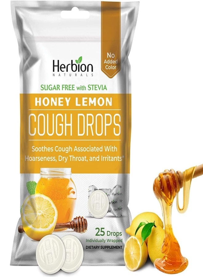 HERBION Naturals Cough Drops, Sugar-Free with Stevia, Dietary Supplement, Soothes Cough, for Adults & Children Over 6 Years, 125 Drops, Honey Lemon, Pack of 5 - Image 2